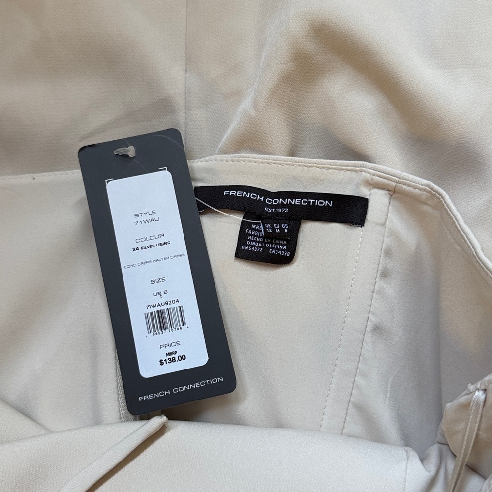 NWT French Connection Echo Crepe Halter Midi Dress - Picture 5 of 5